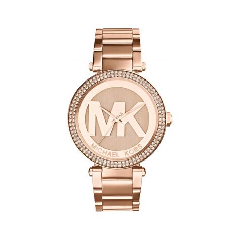 michael kors logo ring rose gold|rose gold mk watch cheap.